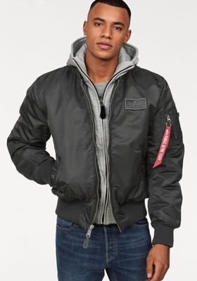 Winter Jacket Alpha Industries MA-1 D-Tec Hood Bomber Jacket (183110) Black (183110-03)