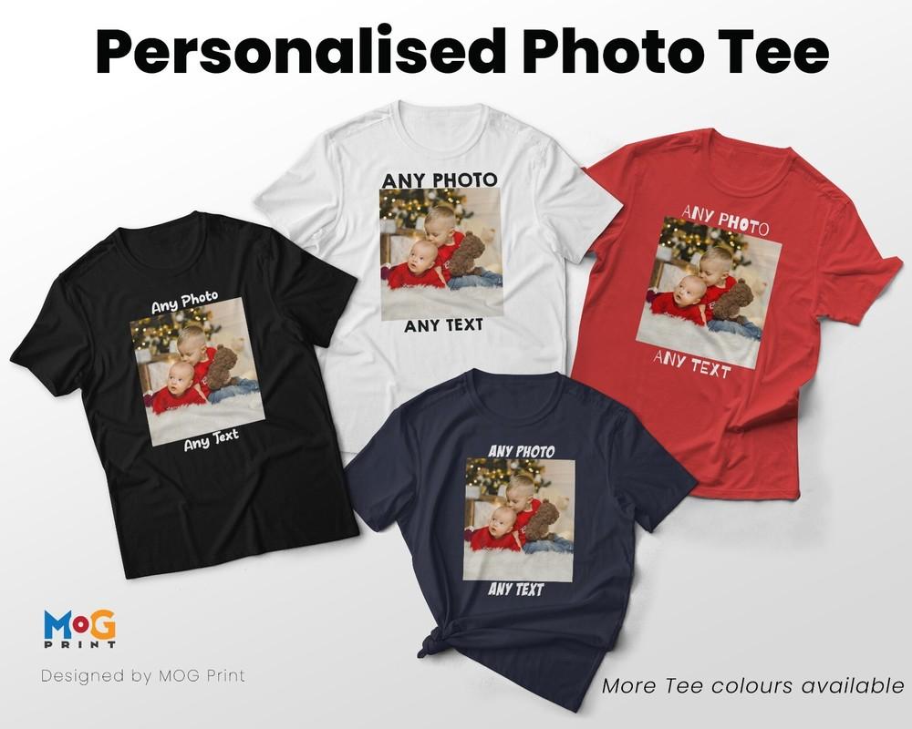 Personalised Photo andText T-shirt Custom Printed Picture Hen Party Stag Birthday