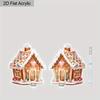 2D Flat Acrylic Christmas Candy House Earrings Dangle Anime Candy House Jewelry Christmas Gifts for Women