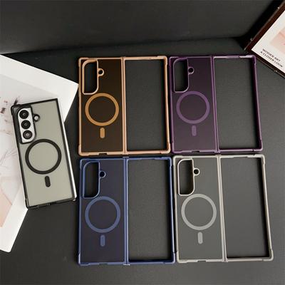 Custodia Magnetica Opaca Trasparente per Telefono Magsafe per Samsung Galaxy Z Fold 7 6 5 4 Fold7 Fold6 Bumper Airbag Cover Antiurto