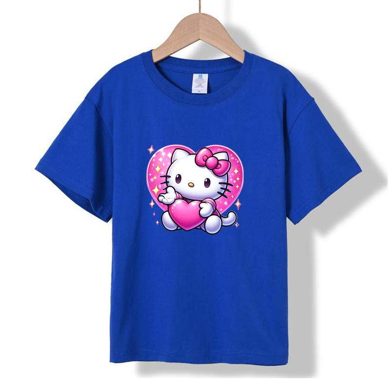 XH10 MINISO 2026 Summer New Printed Cotton Round Neck T-shirt for Children Aged 1-16, Boys and Girls