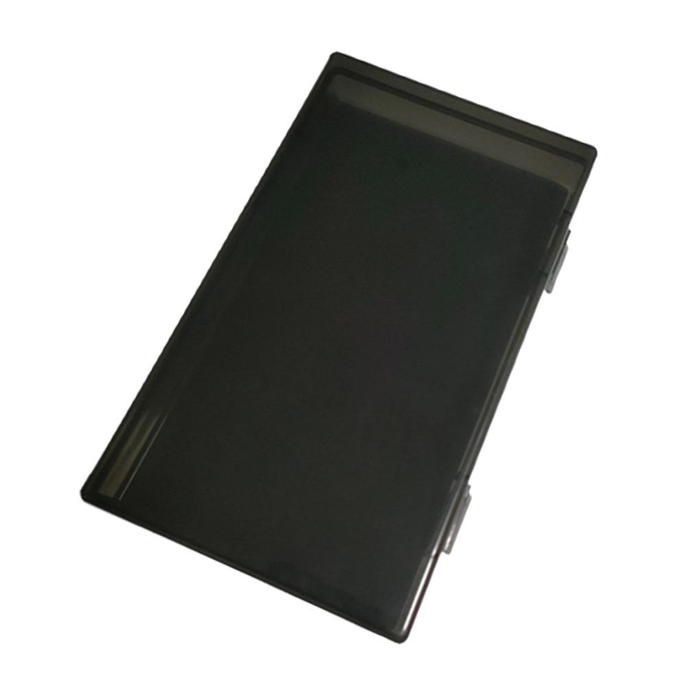 PP Plastic Photo Storage Box Transparent Double Button Organization Box Dustproof Rectangular Plastic Desk Organizer