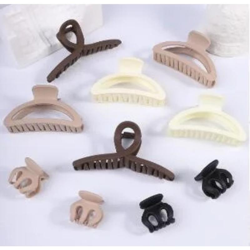 New Fashion Milk Cafe F Hairpin Combination Grab Clip Set Amazon Frosted All-match Hinky Hair Accessories Shark Clip