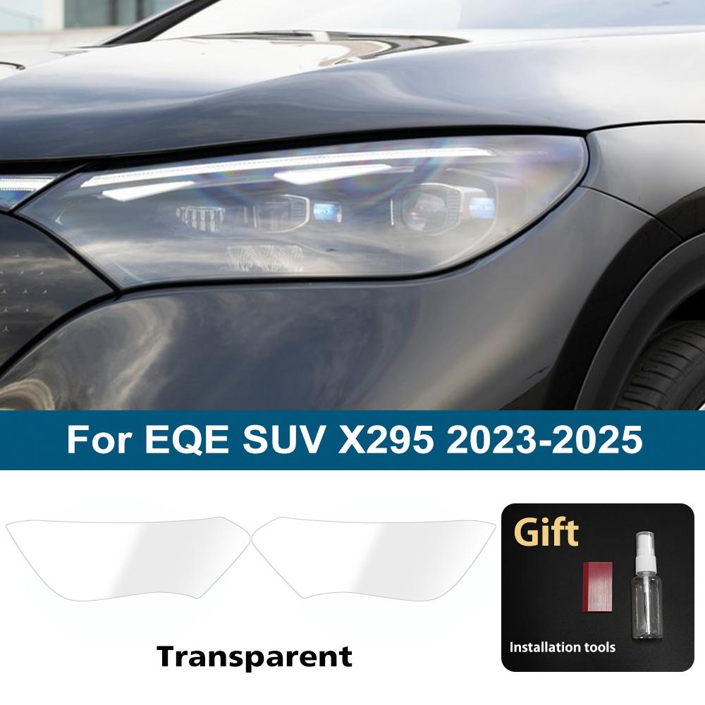 Für Mercedes Benz EQE EQG Rauchschwarz Vorgeschnittenes Autoscheinwerfer-Schutzfolien-Kit aus TPU PPF Kratzfeste Vinylfolie Hochglanzfolie