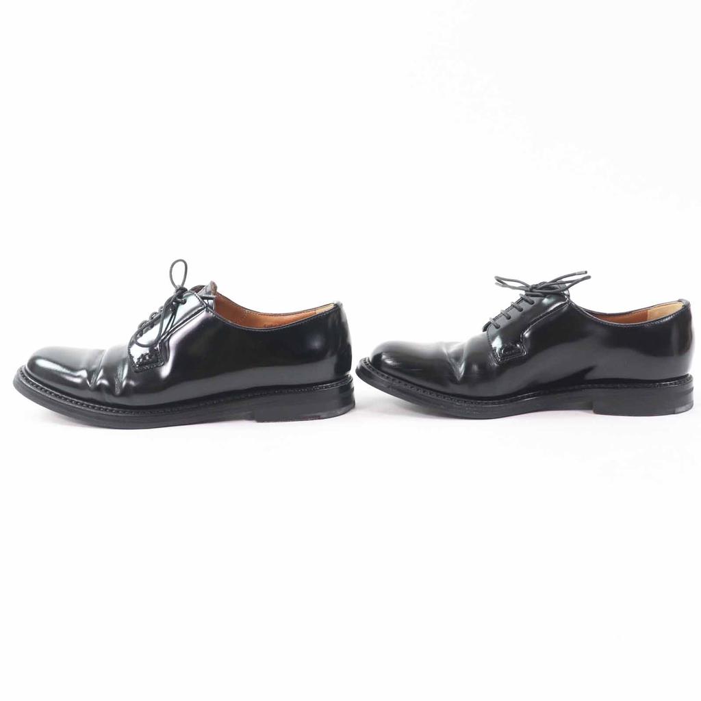Great CHURCH'S Leather shoes Polished Binder Derby Shoes/ black leather Women 35 Used