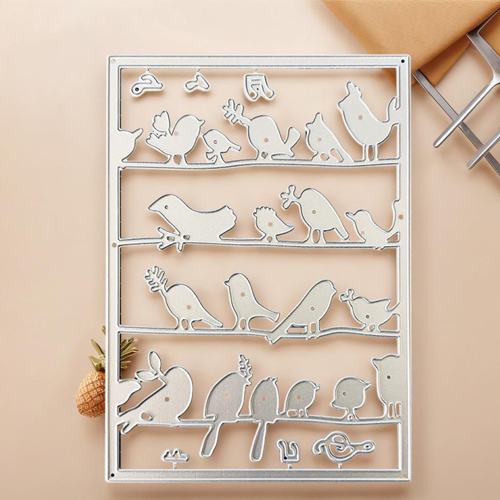 Birds Background Carbon Steeel Cutting Dies for Scrapbooking Photo Album Decoration DIY Cards Making Craft Dies Cut