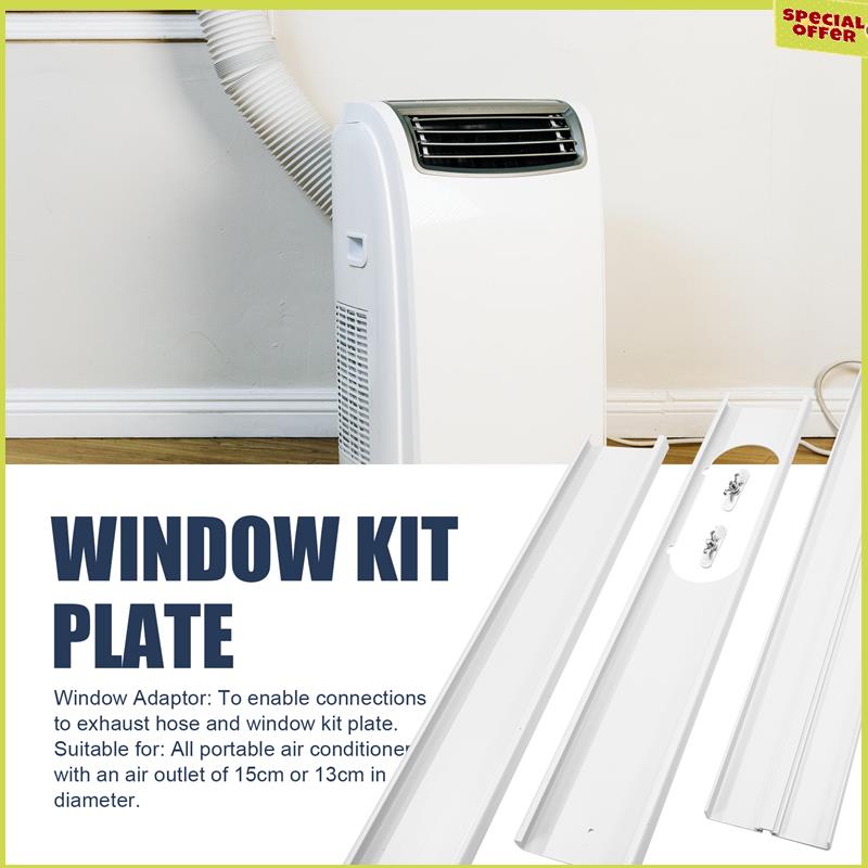 

A34R Portable Window Adaptor Window Slide Kit Plate Adjustable Air Conditioner Window Kit Practical Slide Plate Wind Shield