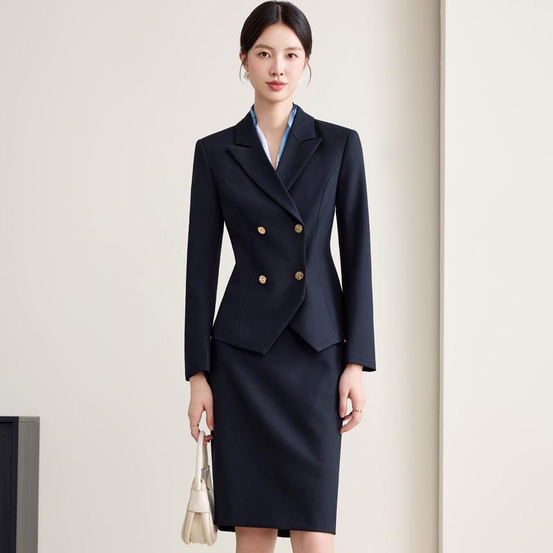 2025 Women's Autumn Black Pantsuit: Elegant Business Professional Workwear