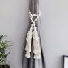 Boho Style Handmade Macrame Curtain Tiebacks Cotton Weaving Curtains Tieback Straps Tassels Hanging Ball Decoration Curtain Accessories