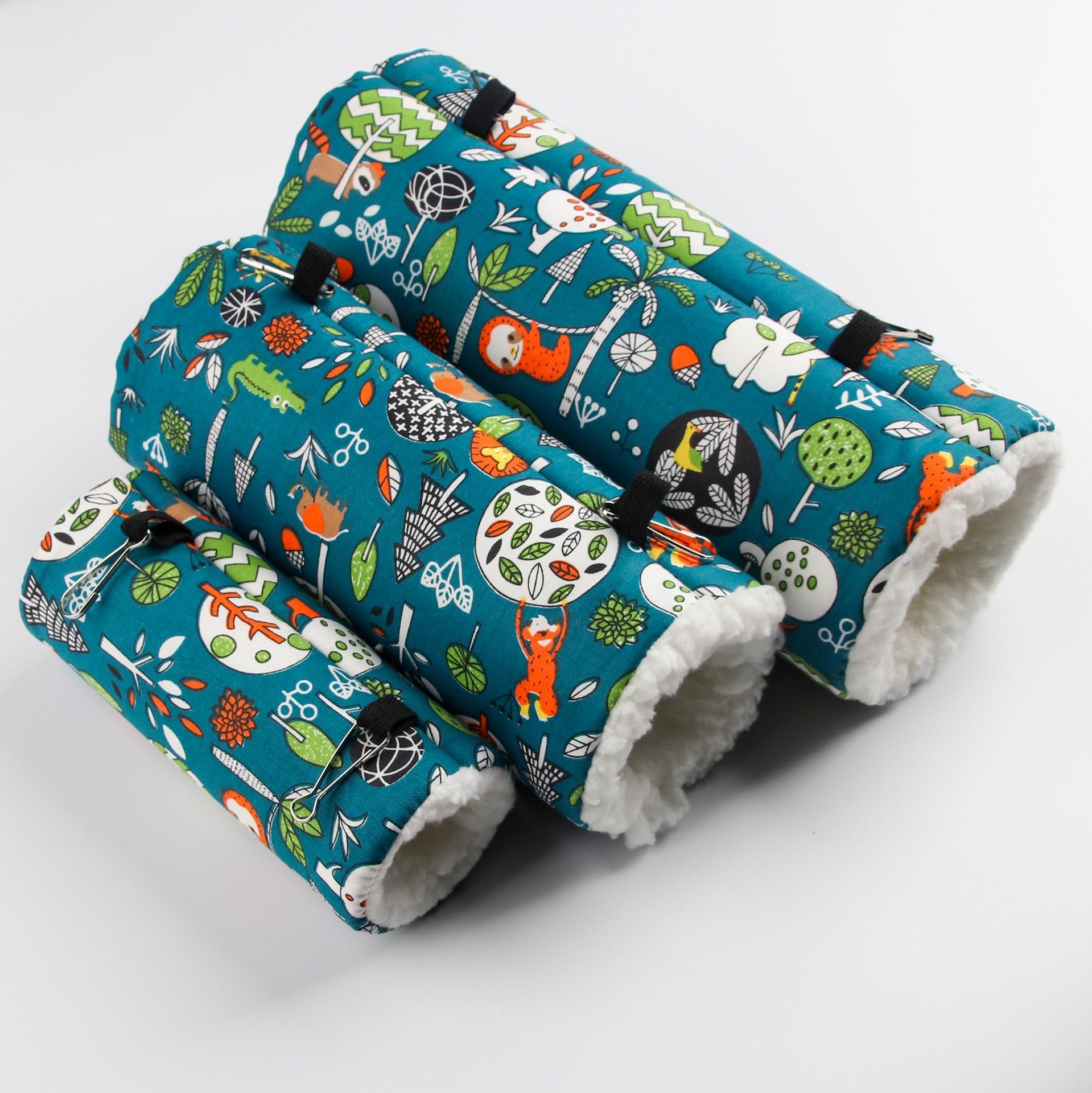 

Хлопковый подвесной гамак-туннель, теплое плюшевое укрытие для хомяка, игрушка-труба, подвесная кровать, клетка, подвесная кровать, укрытие, игрушка для маленьких животных S синий