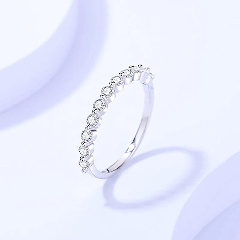 1ct Round Cut Moissanite Engagement Ring for Women 2pcs Sets Lab Created Diamond Band 925 Sterling Silver Plated 18k Gold