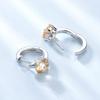 2024 Luxury Earrings High Quality 925 Sliver Women Earring Citrine Round Zirconia Custom Hoop Earrings Fashion Jewelry
