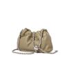Genuine Cowhide Pleated Cloud Bag Soft Leather Dumpling Shoulder Crossbody Bag with Chain