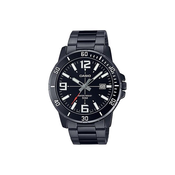 CASIO Men Standard Series Black Watch MTP-VD01B-1BV MTP-VD01B-1BV Black Dial