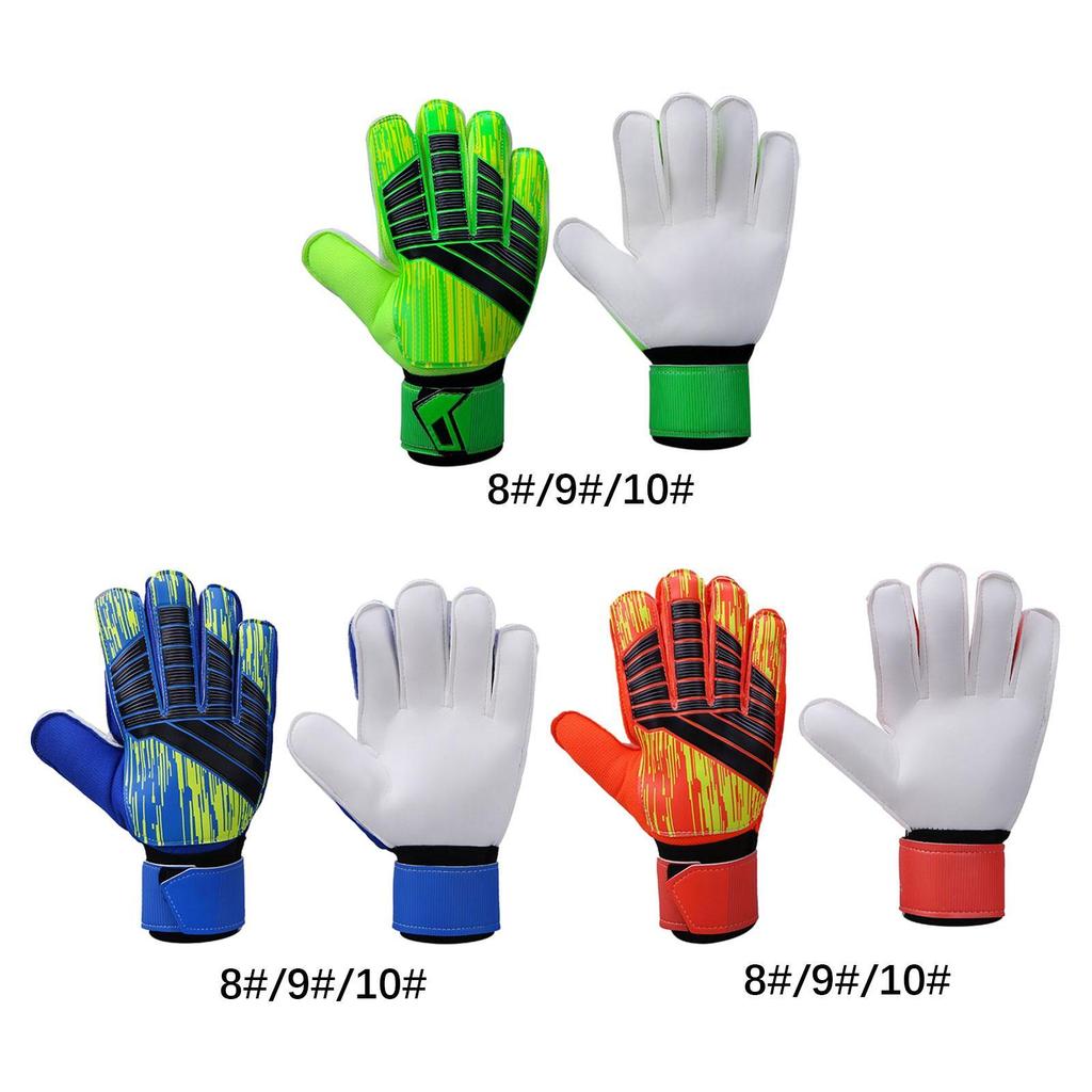 Torwarthandschuhe Verstellbar Vollfinger Verdickt Rutschfest Fingerschutz für Damen Herren Fußball Fußball Sport