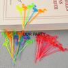 100pcs Flamingo Fruit Forks Cupcake Dessert Salad Sticks Cocktail Toothpick for Summer Hawaii Theme Birthday Wedding Party Decor