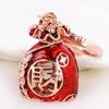 Zodiac Rhinestone Lamb Keychain Pendant for Women's Bag - Creative Business Logo Gift