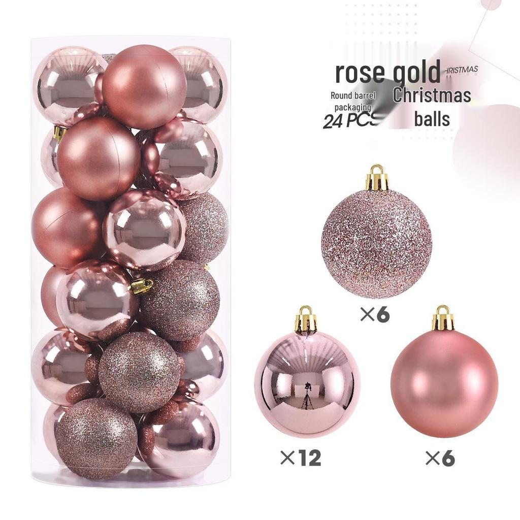 36 Electroplated Plastic Christmas Ball Ornaments for Tree and Window Decoration