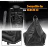 Shifter Boot Cover Fit for E34 E36 Z3, Leather Manual Auto Gear Shift Knob Cover Dust Shift Boot Cover, Left Hand Driver Car Gear Stick Shift Knob