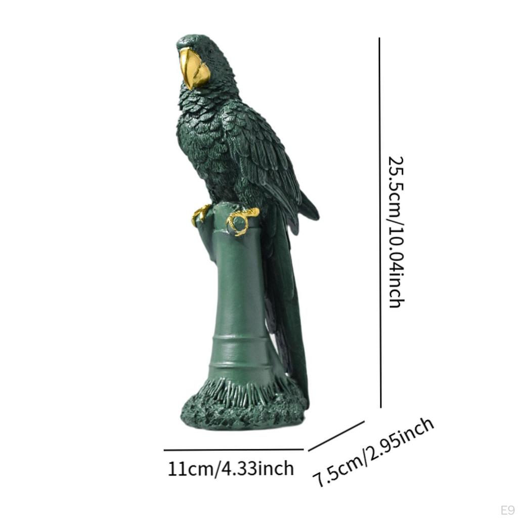 Parrot Statue Resin Animal Sculpture for Table Centerpiece Fireplace Cabinet Style A