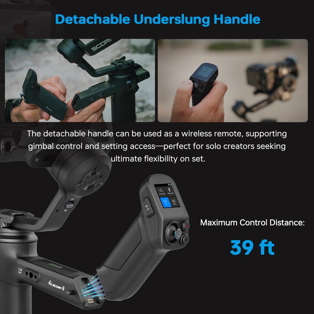 Japanese FeiyuTech SCORP 3 Combo Camera Gimbal Image DSLR Tripod Detachable Remote Zoom Vertical Video Compatible with [Genuine Product] Stabilizer,