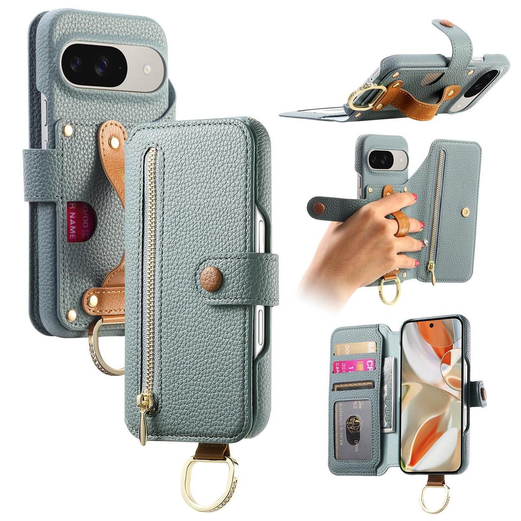 Universal Google Pixel 10 Pro Case with Card Holder & Zipper Storage, compatible with Pixel 9A Protective Cover