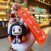 Anime Q Version Demon Slayer PVC Keychain Cute Nezuko Agatsuma Zenitsu Character Bag Pendant Car Anime Accessories Keychain