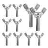 10 Pcs Wingbolt Screw M5 Thread 20mm Bolt Length 304 Stainless Steel Wing Screws Machine Fastener Repair Tool Accessory