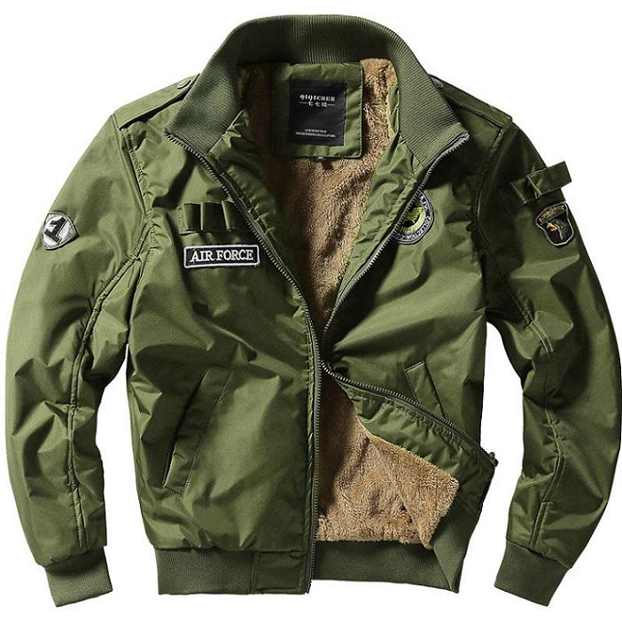 Military Mens Bomber Jacket Army Combat Air Force Pilot Flight Bomber Coat Parka