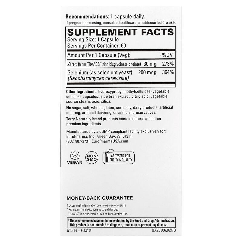 Zinc Plus Selenium, 60 Capsules