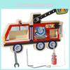 Wooden Fire Truck Puzzle Toy With Screw Assembly For Kids Educational Development