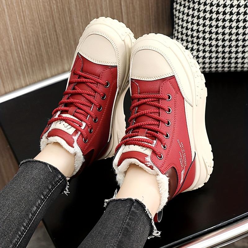 Autumn and Winter Women's Soft Comfortable Fleece-Lined Warm Boots, Suitable for Outdoor Activities in Cold Weather