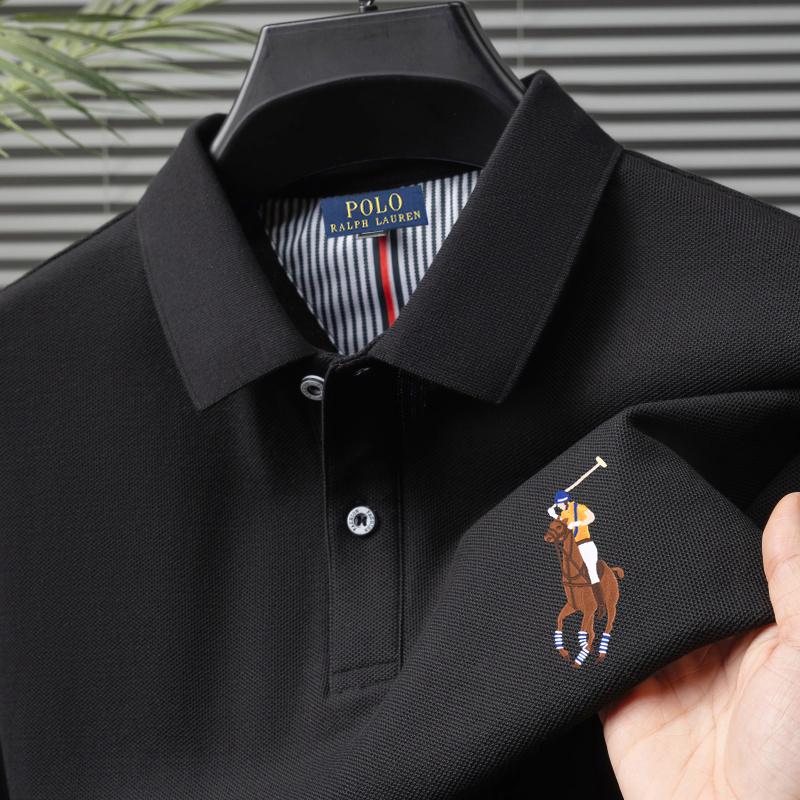 Polo Ralph Lauren 2026 Summer Men's New Pony Embroidery Solid Color Pure Cotton Loose Business Casual Polo Shirt