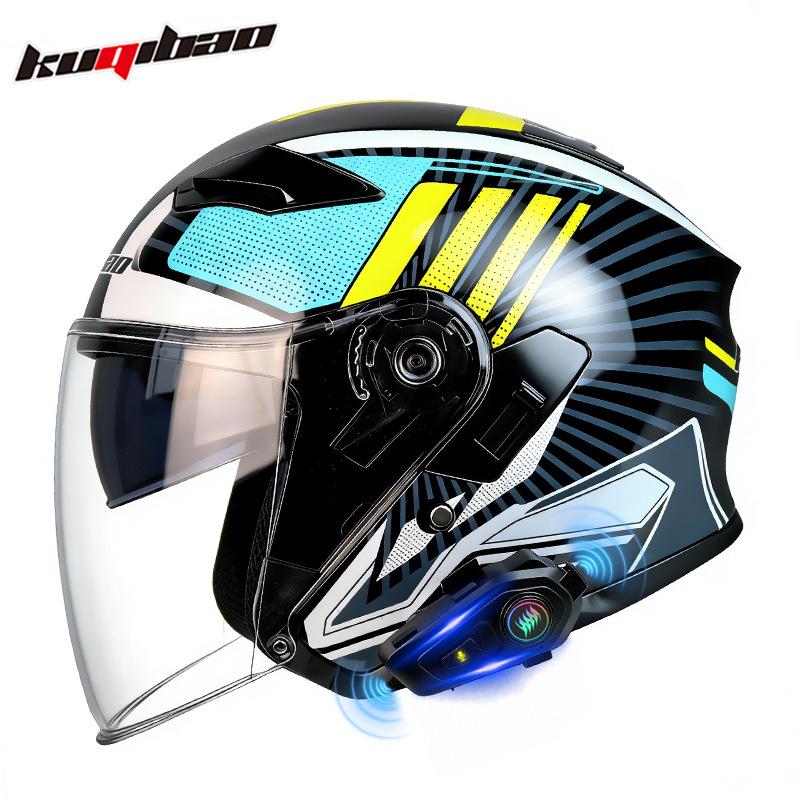 Cool Ride Lightweight Bluetooth Motorcycle Helmet with Dual Visor, 3C Certified, Long Battery Life, Comfortable Fit.