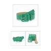 Trendy Square Clasp Belt for Women Durable PU Leather Strap Adjustable Fit Casual Formal Wear