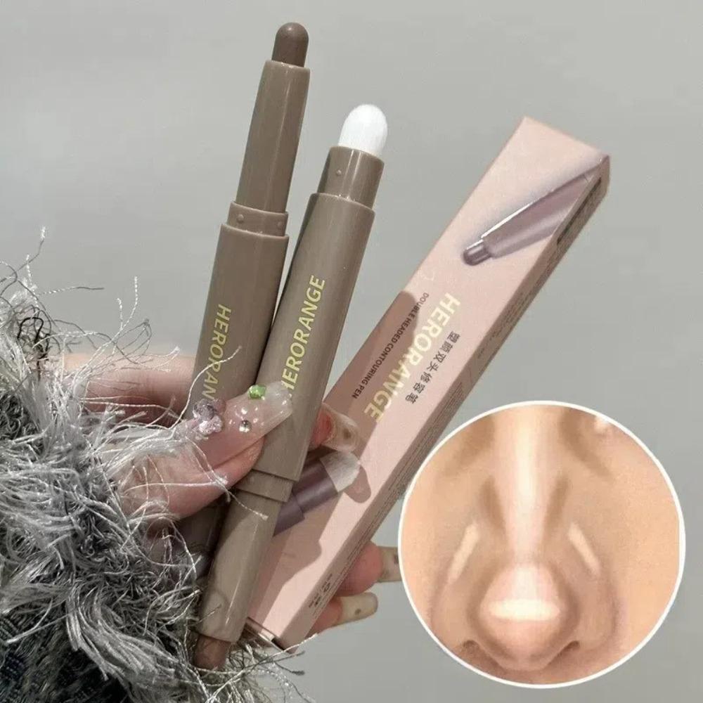 2 in 1 Contouring Makeup Pen 3D Face Nose Cosmetics New Nose Shadow for Girls Women
