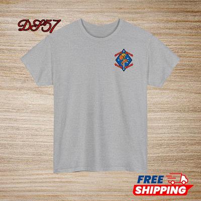 1st Battalion 4th Marine Regiment USMC Small Logo T-Shirt S-5XL Made In USA Unisex T-Shirt