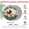 2D Flat 1pc, 8x8 In, Fresh Eggs From The Farm Metal Sign - Rustic Farmhouse Aluminum Metal Decorative Signs & Plaques, Durable Indoor/Outdoor