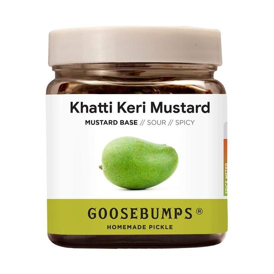 

Goosebumps Khatti Keri Mustard Pickle | Punjabi Aam ka aachar | Mango Pickle in Mustard | Preservative Free Pickle, 250 GMS 250GM