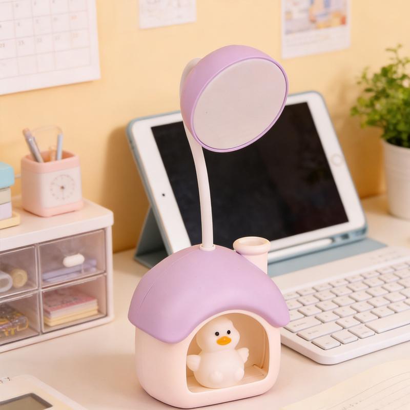 Cute Duck Night Desk Lamp Rechargeable Eye Protection Study Night Light for Desk Kid Room Bedroom Student Homework Lighting
