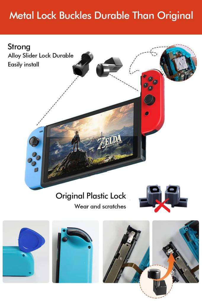 Repair Repair Kit for OLED Switch Repair Repair 3D Sensor Analog Set of Thumb Japanese Instruction Manual Included Joy-Con [48-in-1 Joy-Con