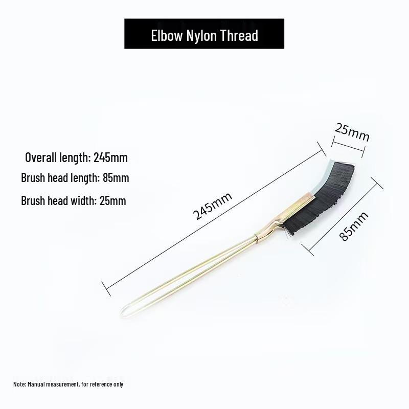 Stainless Steel Wire Brush with Bent Head and Iron Handle for Rust Removal