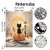 Halloween Pearl Painting Kit Black Cat Pumpkin Moonlight Handmade DIY Home Decoration Painting
