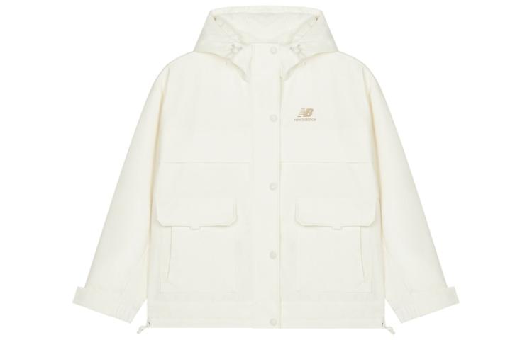 New Balance Jackets Women s Ecru Hooded Moderate Other AWJ23315-CIC S