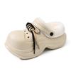 Fleece cotton shoes women's winter household warm non-slip slippers plush thickened wear-resistant non-smelly feet dirt-resistant external