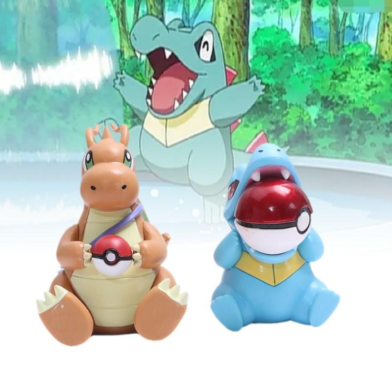Dragonite Totodile 2pcs Toy Desktop Decoration Models Pvc Gift Material