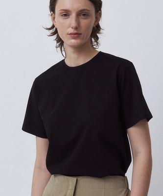 NOTIA Silket Half T-Shirts-Black
