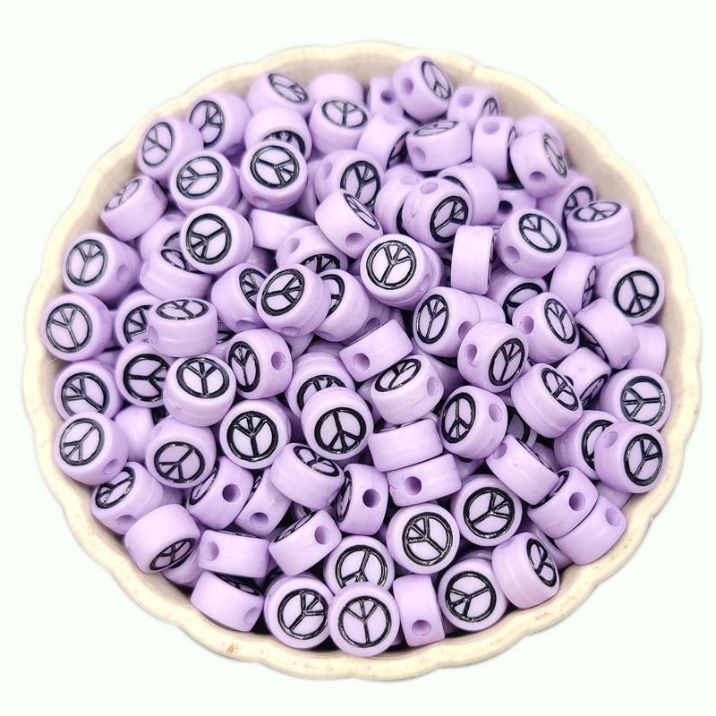60Pcs 4*7mm Peace Shape Loose Beads DIY For Jewelry Making Necklace Bracelet Wholesale Pendant