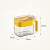 Condiment Jar Spice Container Sugar and Salt Container Set Glass Seasoning Box with Spoon Dustproof Lid and Handle