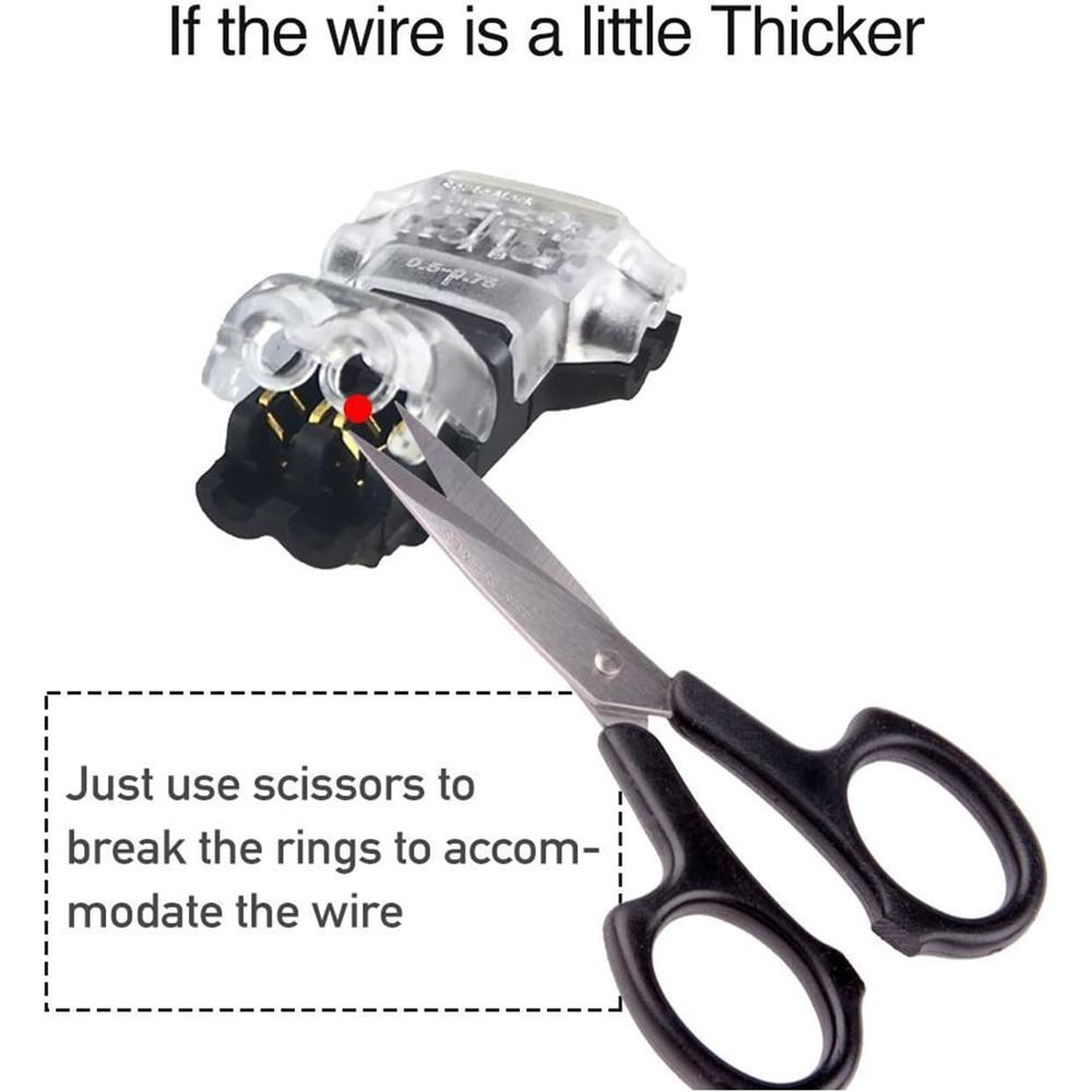 10 buc. Conector de sârmă cu 2 pini, 3/2 căi, sârmă compactă universală, conectori de tip T Tap I, conexiune cablu electric, auto-dezipare